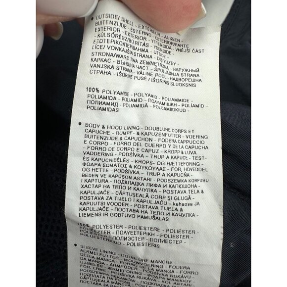 Napapijri Rainforest Geographic Taped Seams Hooded Anorak Jacket Blue Womens XS - Picture 7 of 9